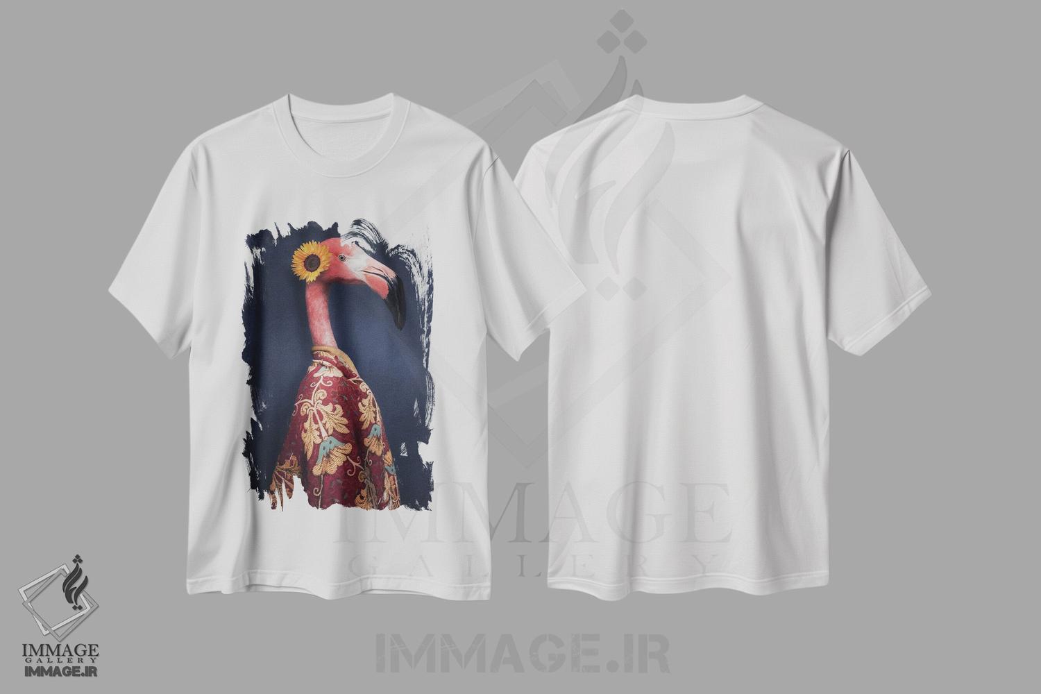 تیشرت طرح دار سینتیا هلو، هنر دیجیتال اثر آرک و گوستز | immage.ir