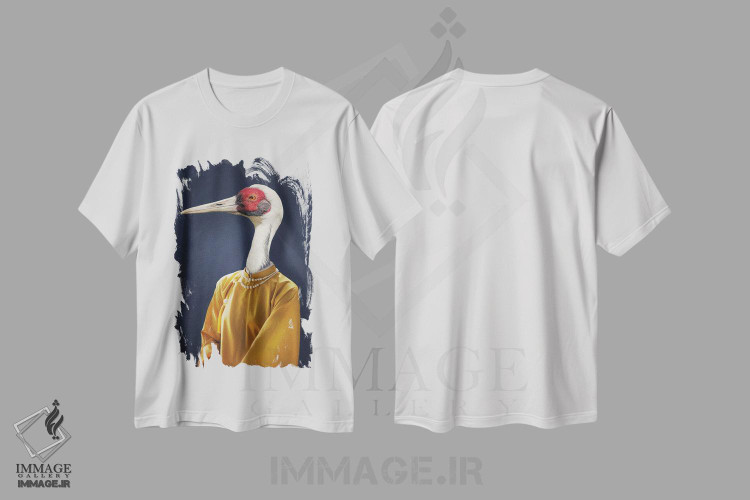 تیشرت طرح دار مارگو خردل، هنر دیجیتال اثر آرک و گوستز | immage.ir