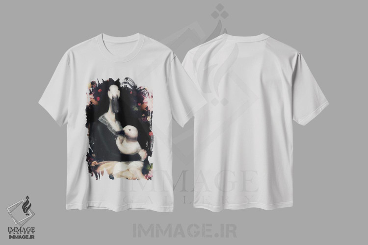 تیشرت طرح دار پرنده مادر و جوجه، هنر دیجیتال اثر آرک و گوستز | immage.ir