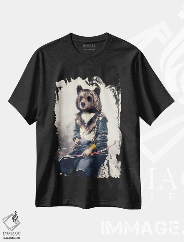 تیشرت طرح دار شکارچی انسان، هنر دیجیتال اثر آرک و گوستز | فروشگاه ایماژ
