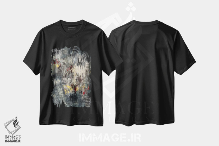 تیشرت طرح دار اثر پروانه ای، آبستره اثر آنی جندرو | فروشگاه ایماژ
