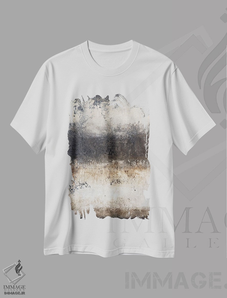 تیشرت طرح دار فضای ذهنی، آبستره اثر آنی جندرو | immage.ir