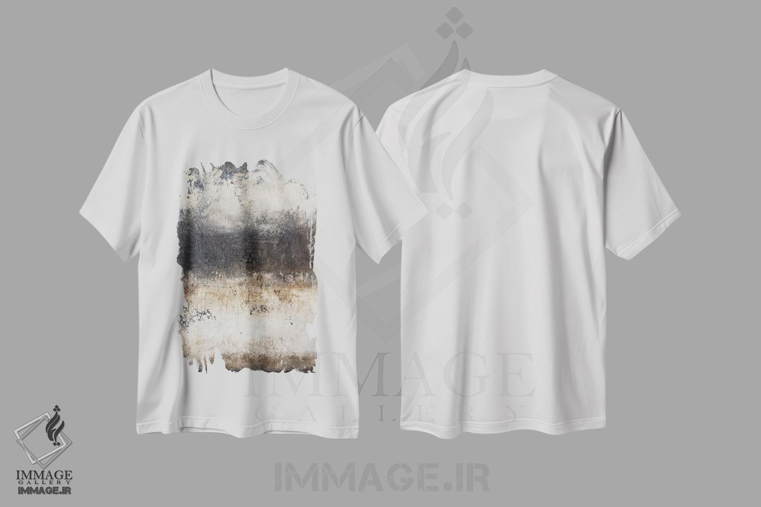 تیشرت طرح دار فضای ذهنی، آبستره اثر آنی جندرو | immage.ir