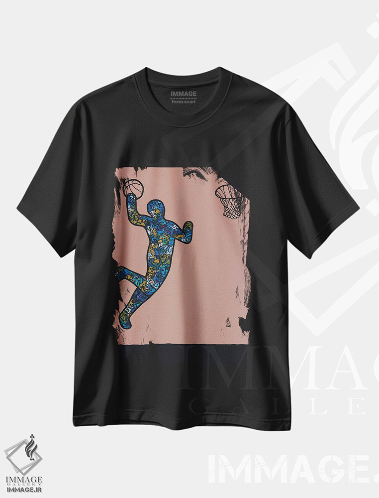 تیشرت طرح دار این منم، پرده ۳۲، هنر فاخر معاصر اثر آموغ کاتیایان | فروشگاه ایماژ