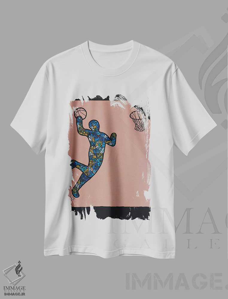 تیشرت طرح دار این منم، پرده ۳۲، هنر فاخر معاصر اثر آموغ کاتیایان | immage.ir