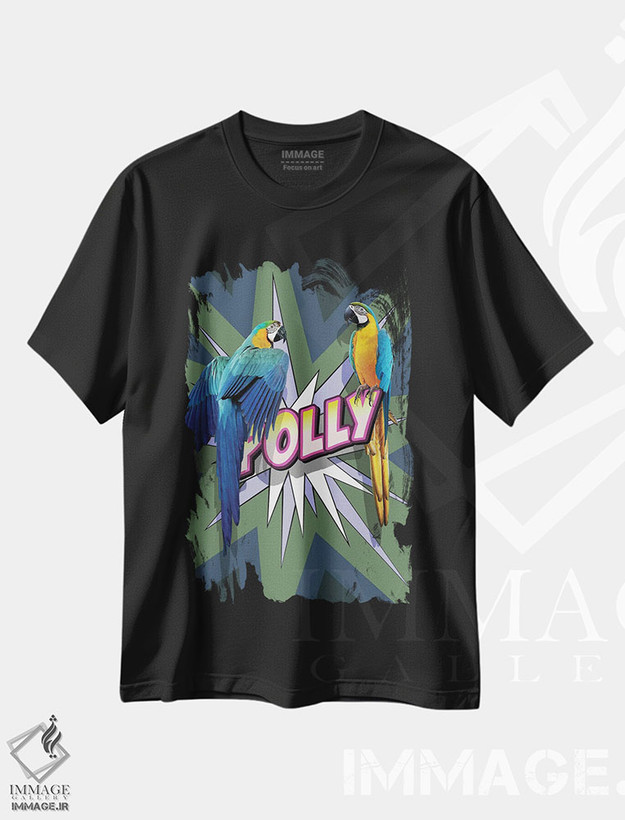 تیشرت طرح دار پالی ۲، هنر فاخر معاصر اثر آلن ماگالون | فروشگاه ایماژ