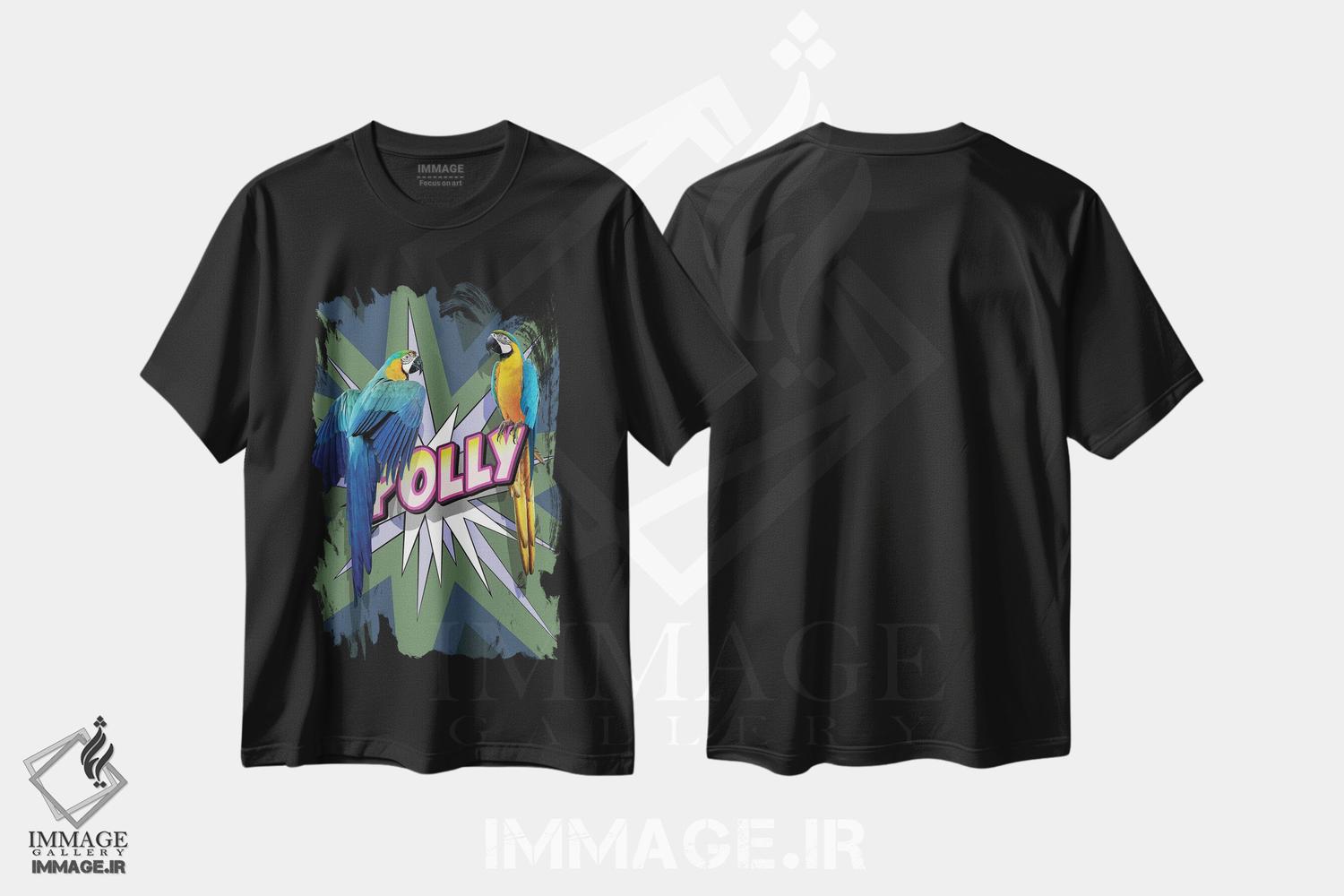 تیشرت طرح دار پالی ۲، هنر فاخر معاصر اثر آلن ماگالون | فروشگاه ایماژ