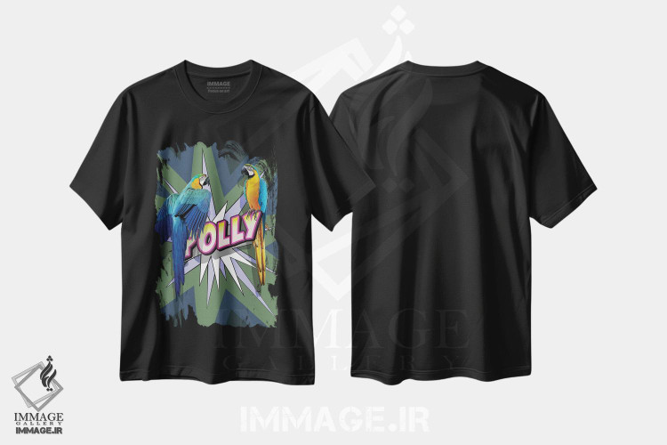 تیشرت طرح دار پالی ۲، هنر فاخر معاصر اثر آلن ماگالون | فروشگاه ایماژ