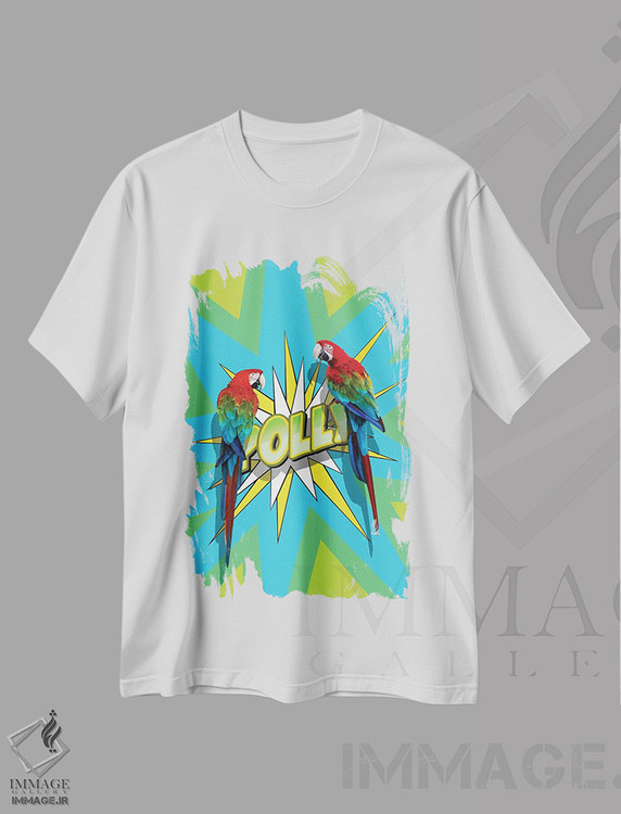 تیشرت طرح دار پالی ۱، هنر فاخر معاصر اثر آلن ماگالون | immage.ir