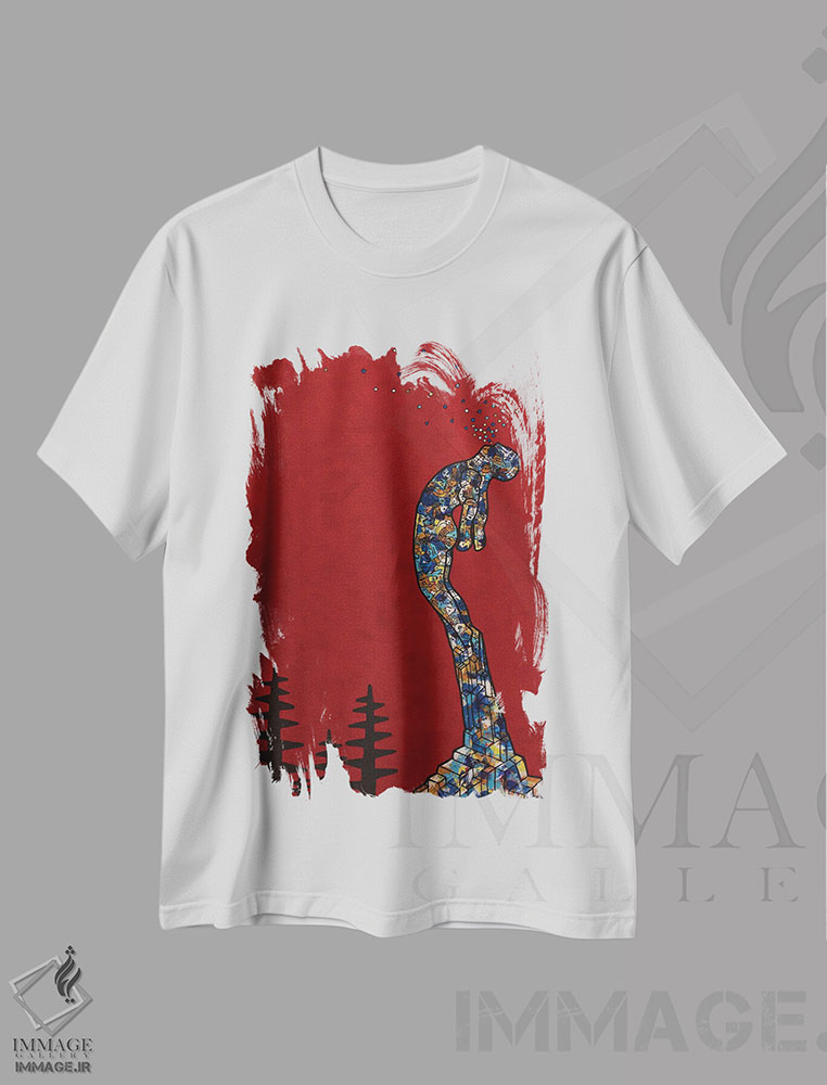 تیشرت طرح دار جیغ، هنر فاخر معاصر اثر آموغ کاتیایان | immage.ir