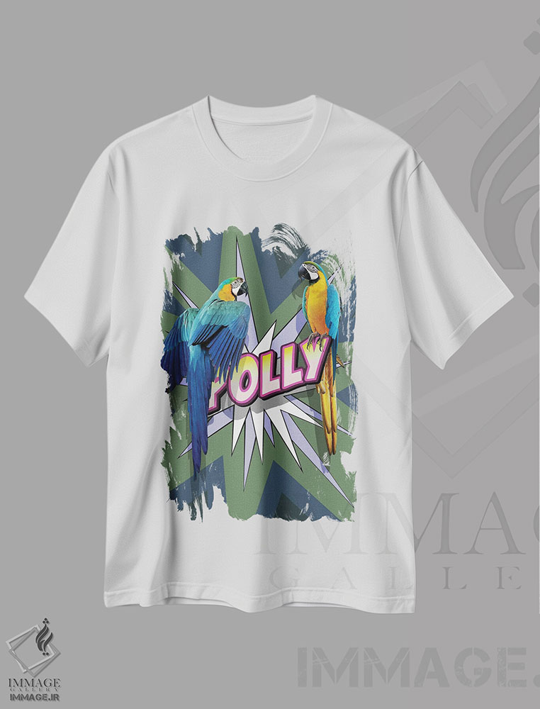 تیشرت طرح دار پالی ۲، هنر فاخر معاصر اثر آلن ماگالون | immage.ir