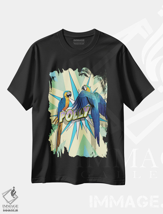 تیشرت طرح دار پالی ۳، هنر فاخر معاصر اثر آلن ماگالون | فروشگاه ایماژ