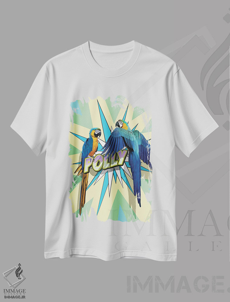 تیشرت طرح دار پالی ۳، هنر فاخر معاصر اثر آلن ماگالون | immage.ir