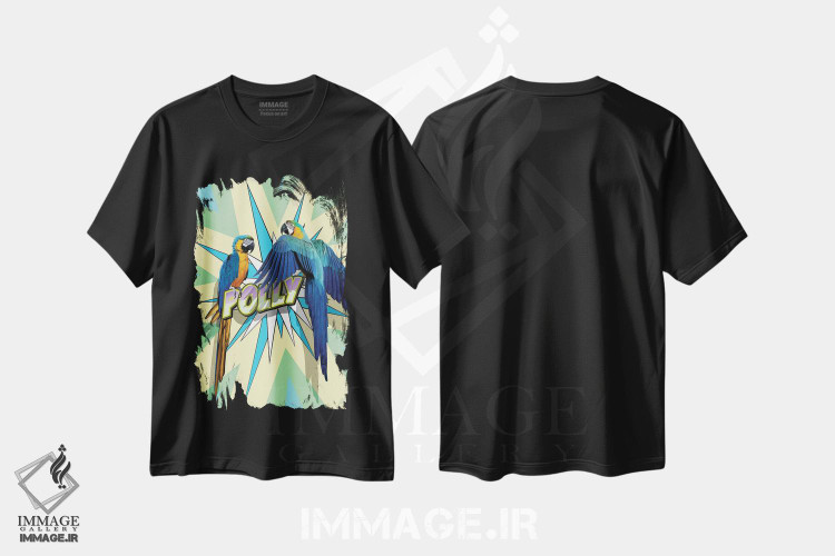 تیشرت طرح دار پالی ۳، هنر فاخر معاصر اثر آلن ماگالون | فروشگاه ایماژ