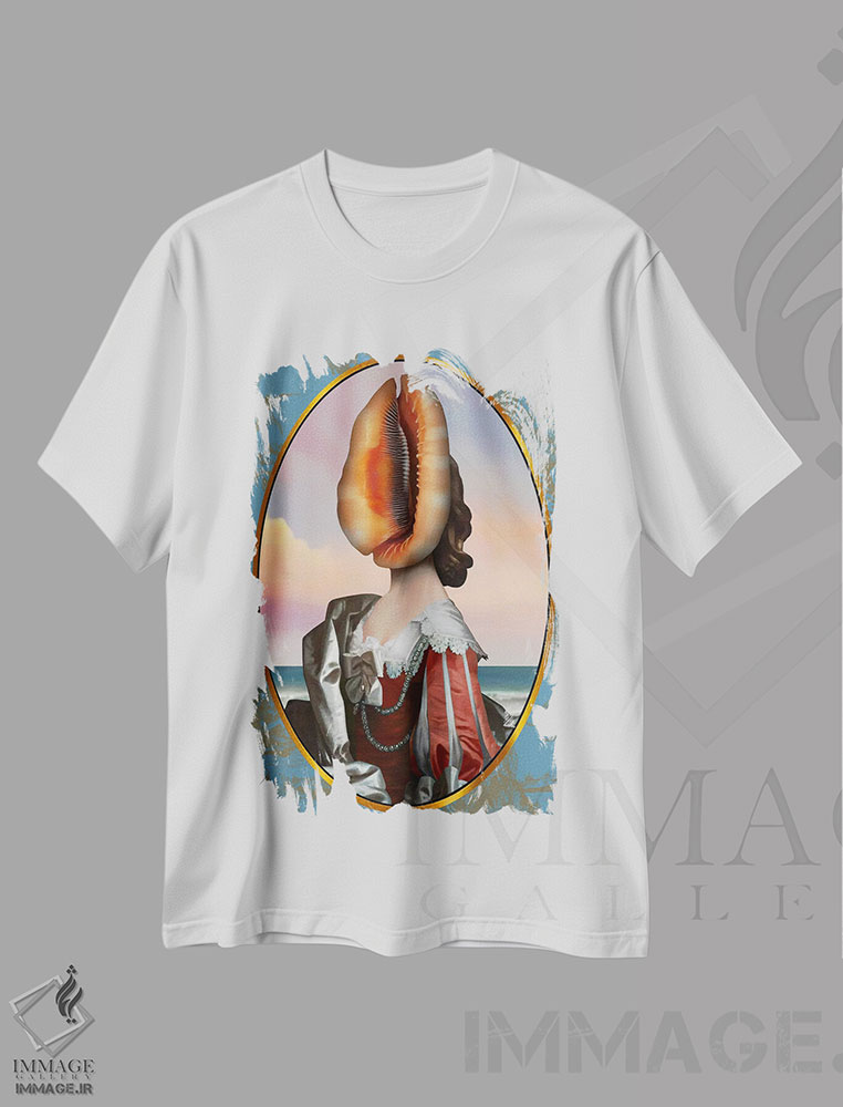 تیشرت طرح دار بانو شل، هنر فاخر معاصر اثر آلن ماگالون | immage.ir