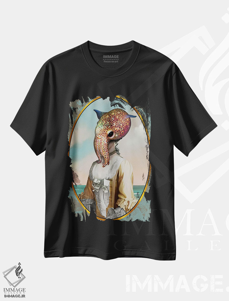 تیشرت طرح دار دوشیزه اختاپوس، هنر فاخر معاصر اثر آلن ماگالون | فروشگاه ایماژ