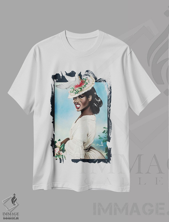 تیشرت طرح دار گزش های عاشقانه، هنر آمریکایی آفریقایی تبار اثر آلن ماگالون | immage.ir