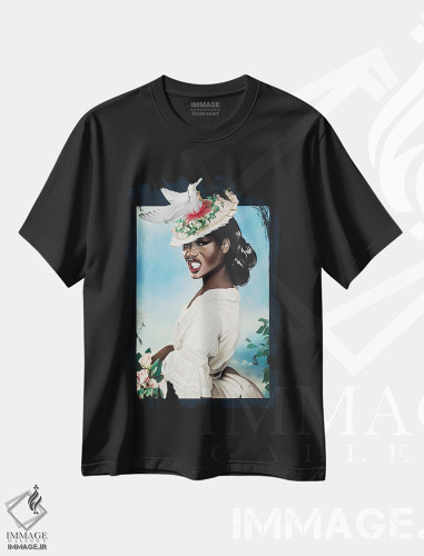 تیشرت طرح دار گزش های عاشقانه، هنر آمریکایی آفریقایی تبار اثر آلن ماگالون | فروشگاه ایماژ