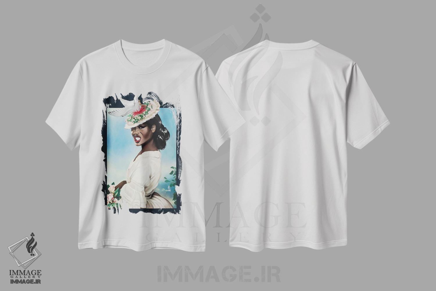 تیشرت طرح دار گزش های عاشقانه، هنر آمریکایی آفریقایی تبار اثر آلن ماگالون | immage.ir