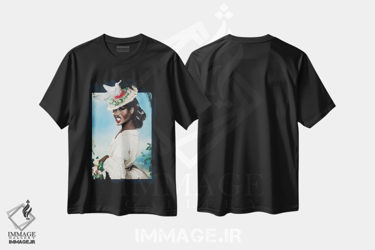 تیشرت طرح دار گزش های عاشقانه، هنر آمریکایی آفریقایی تبار اثر آلن ماگالون | فروشگاه ایماژ