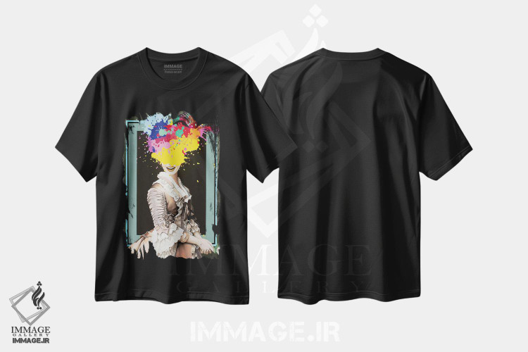 تیشرت طرح دار مدام دو بلو، هنر فاخر معاصر اثر آلن ماگالون | فروشگاه ایماژ