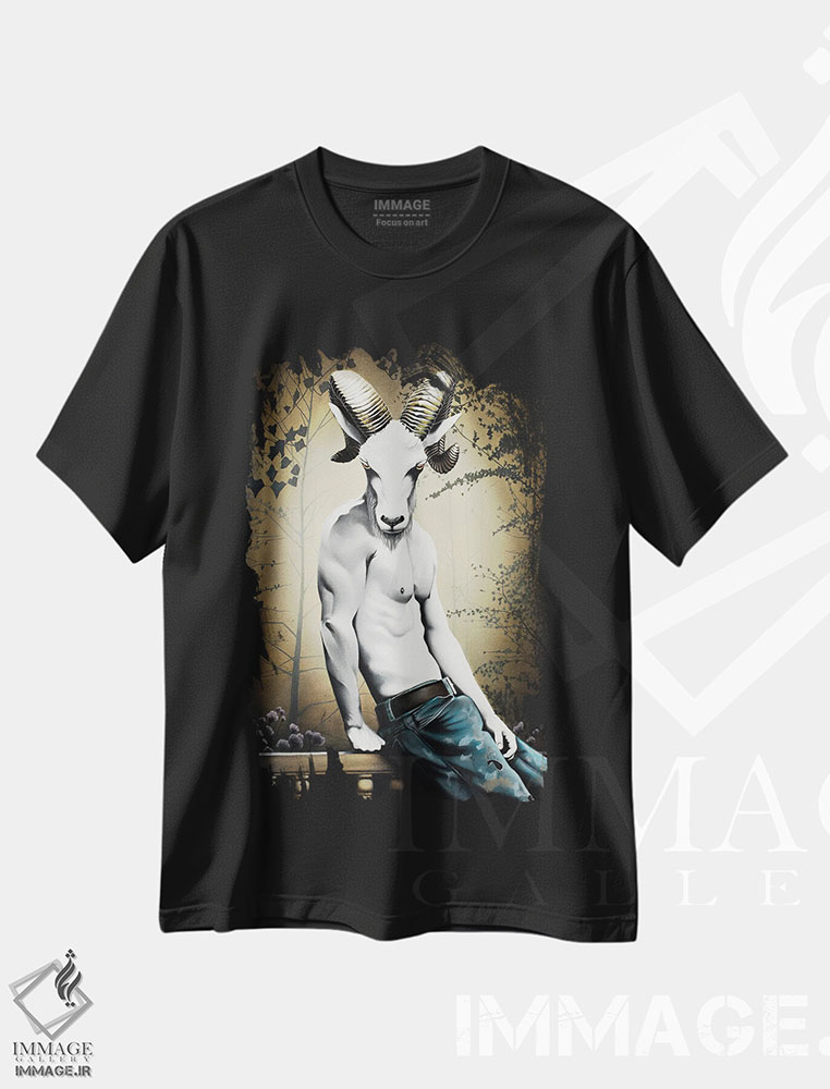 تیشرت طرح دار تروِر، دکوراسیون جایگزین اثر آلن ماگالون | فروشگاه ایماژ