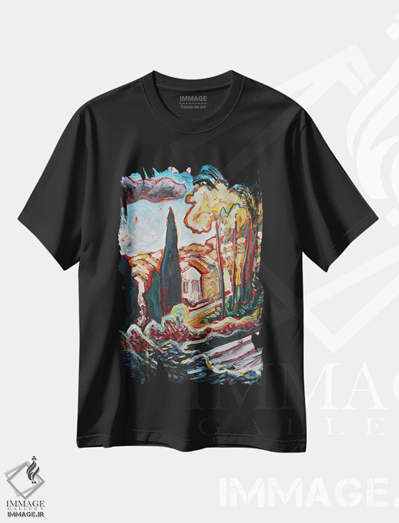 تیشرت طرح دار ایتالیای زیبا، هنر فاخر معاصر اثر آنتئو گرمی | فروشگاه ایماژ