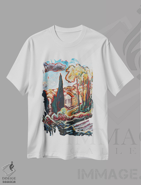 تیشرت طرح دار ایتالیای زیبا، هنر فاخر معاصر اثر آنتئو گرمی | immage.ir