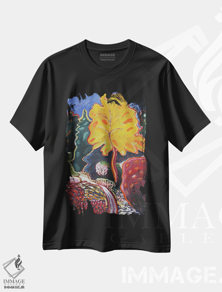 تیشرت طرح دار باغ رؤیایی بیست و یکم، هنر فاخر معاصر اثر آنتئو گرمی | فروشگاه ایماژ
