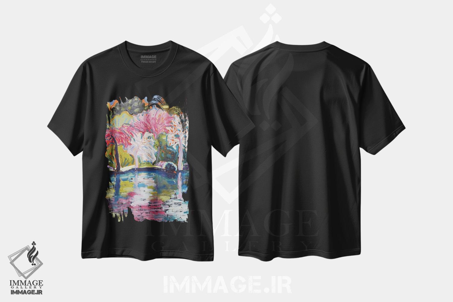 تیشرت طرح دار باغ رؤیایی دوازدهم، هنر فاخر معاصر اثر آنتئو گرمی | فروشگاه ایماژ