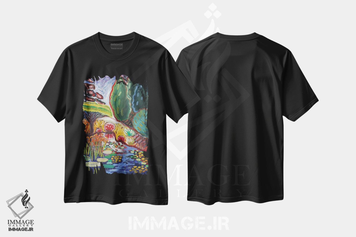 تیشرت طرح دار باغ رؤیایی سی و دوم، هنر فاخر معاصر اثر آنتئو گرمی | فروشگاه ایماژ