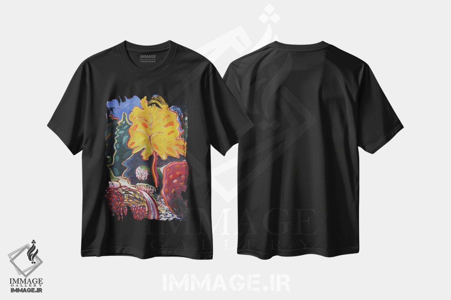 تیشرت طرح دار باغ رؤیایی بیست و یکم، هنر فاخر معاصر اثر آنتئو گرمی | فروشگاه ایماژ