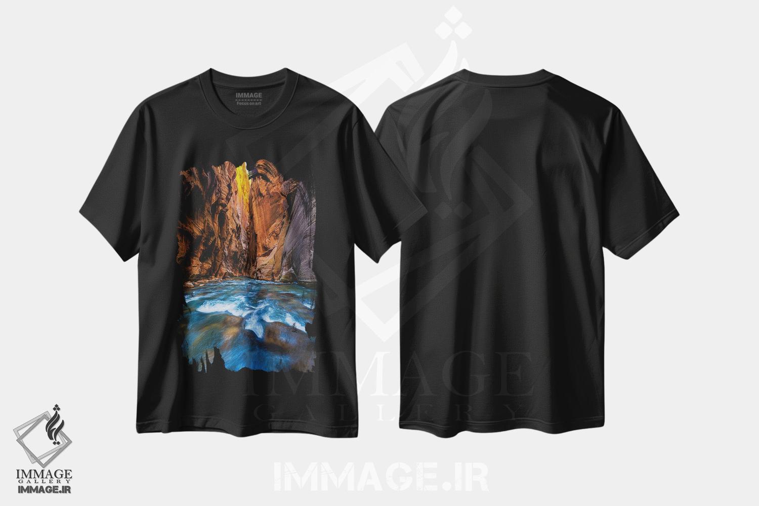 تیشرت طرح دار کوهنوردی در تنگه نرو پارک ملی زایون، مدیوم اثر الکس جی پرز | فروشگاه ایماژ