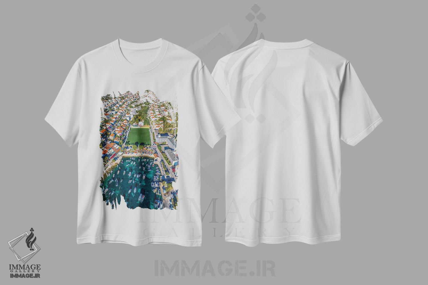 تیشرت طرح دار زمین فوتبال شهر کوچک هوار، کرواسی، مدیوم اثر الکس جی پرز | immage.ir