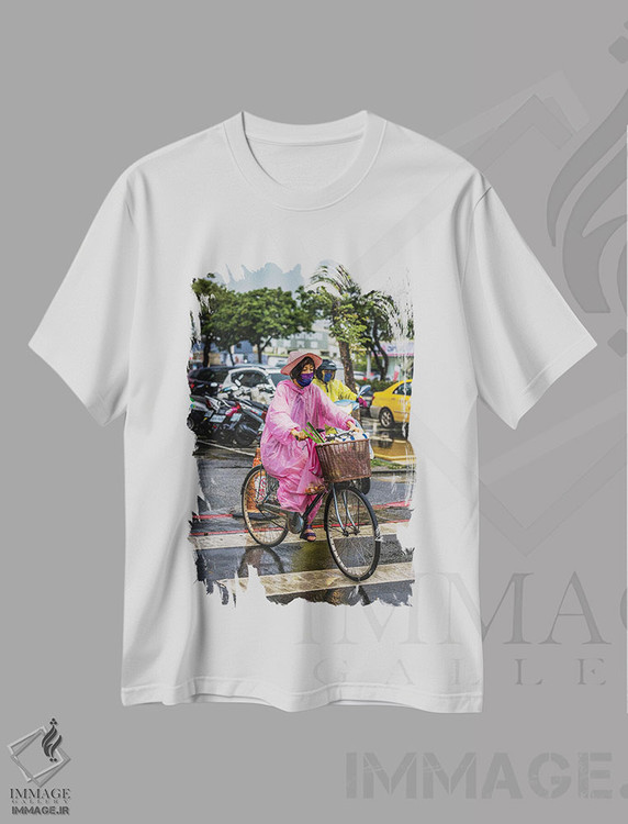 تیشرت طرح دار دوچرخه سوار در تایوان، مدیوم اثر الکس جی پرز | immage.ir