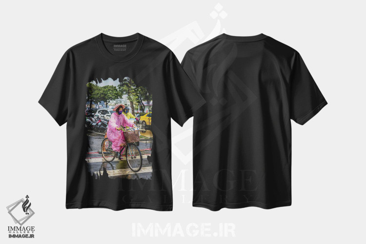 تیشرت طرح دار دوچرخه سوار در تایوان، مدیوم اثر الکس جی پرز | فروشگاه ایماژ