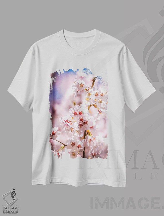 تیشرت طرح دار Fujinomiya, Japan,شکوفه های گیلاس در فوجینومیا، ژاپن، مدیوم اثر الکس جی پرز | immage.ir