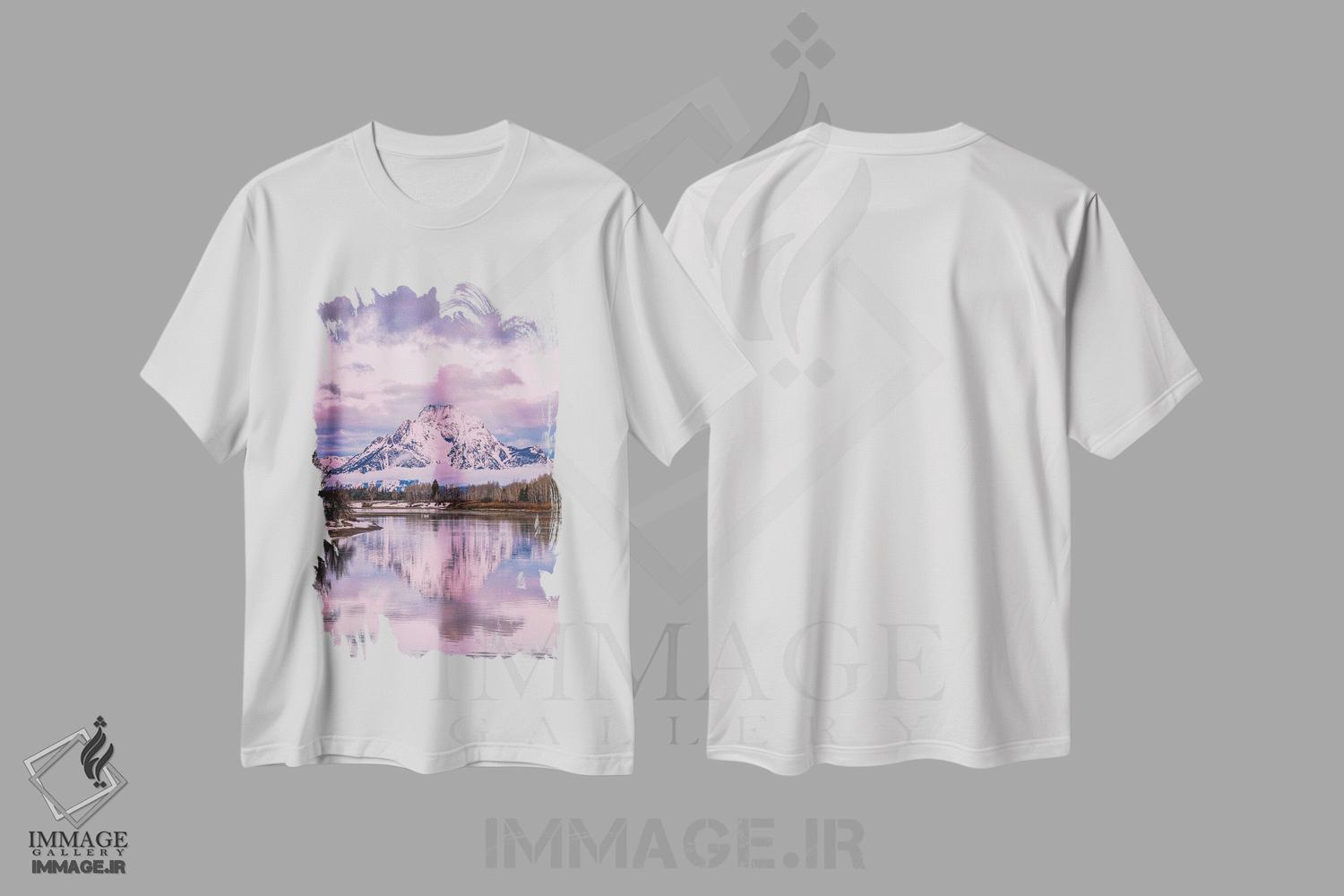 تیشرت طرح دار بازتاب طلوع آفتاب گرند تیتون، مدیوم اثر الکس جی پرز | immage.ir