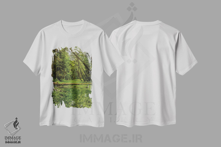 تیشرت طرح دار جنگل پارک ملی المپیک شماره ۳، مدیوم اثر الکس جی پرز | immage.ir