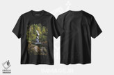 تیشرت طرح دار آبشار جنگلی پارک ملی المپیک شماره ۳، مدیوم اثر الکس جی پرز | فروشگاه ایماژ