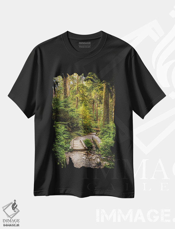 تیشرت طرح دار مسیر پیاده روی پارک ملی المپیک شماره ۱، مدیوم اثر الکس جی پرز | فروشگاه ایماژ