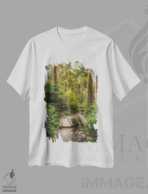 تیشرت طرح دار مسیر پیاده روی پارک ملی المپیک شماره ۱، مدیوم اثر الکس جی پرز | immage.ir