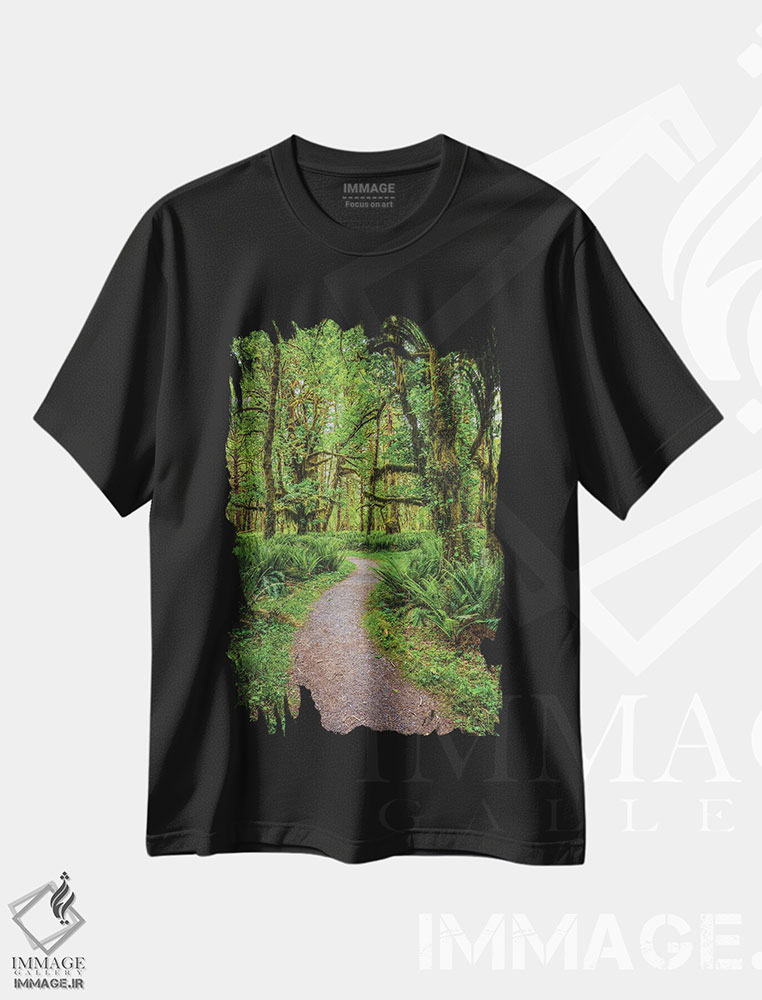تیشرت طرح دار مسیر پیاده روی پارک ملی المپیک شماره ۲، مدیوم اثر الکس جی پرز | فروشگاه ایماژ