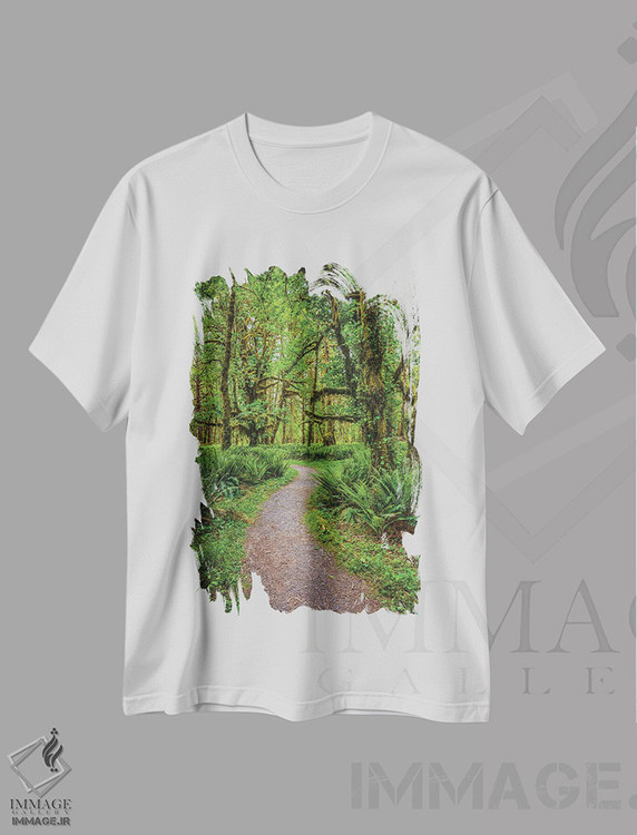 تیشرت طرح دار مسیر پیاده روی پارک ملی المپیک شماره ۲، مدیوم اثر الکس جی پرز | immage.ir