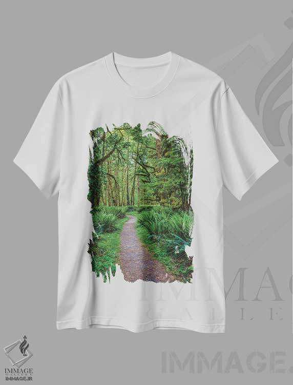 تیشرت طرح دار مسیر پیاده روی پارک ملی المپیک شماره ۳، مدیوم اثر الکس جی پرز | immage.ir