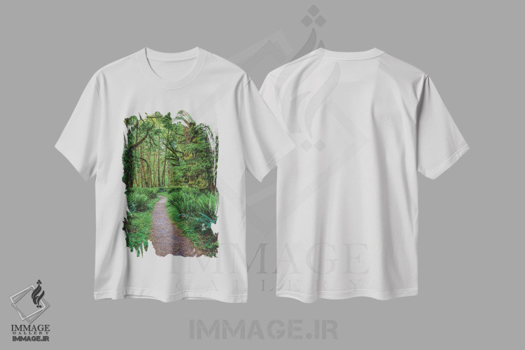 تیشرت طرح دار مسیر پیاده روی پارک ملی المپیک شماره ۳، مدیوم اثر الکس جی پرز | immage.ir