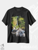 تیشرت طرح دار آبشار پنهان کاپاس اندونزی شماره ۲، مدیوم اثر الکس جی پرز | فروشگاه ایماژ