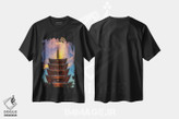 تیشرت طرح دار غروب معبد توکیو، مدیوم اثر الکس جی پرز | فروشگاه ایماژ