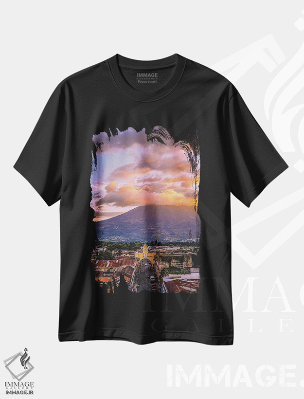 تیشرت طرح دار کارت پستال آنتیگوا، گواتمالا، مدیوم اثر الکس جی پرز | فروشگاه ایماژ