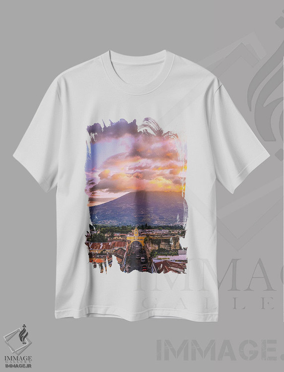 تیشرت طرح دار کارت پستال آنتیگوا، گواتمالا، مدیوم اثر الکس جی پرز | immage.ir